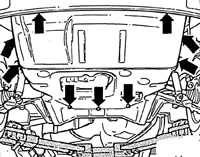 Снятие и установка брызговика двигателя Volkswagen Transporter