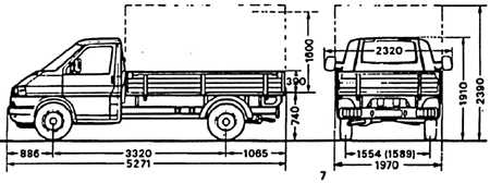  База 3320 мм Volkswagen Transporter